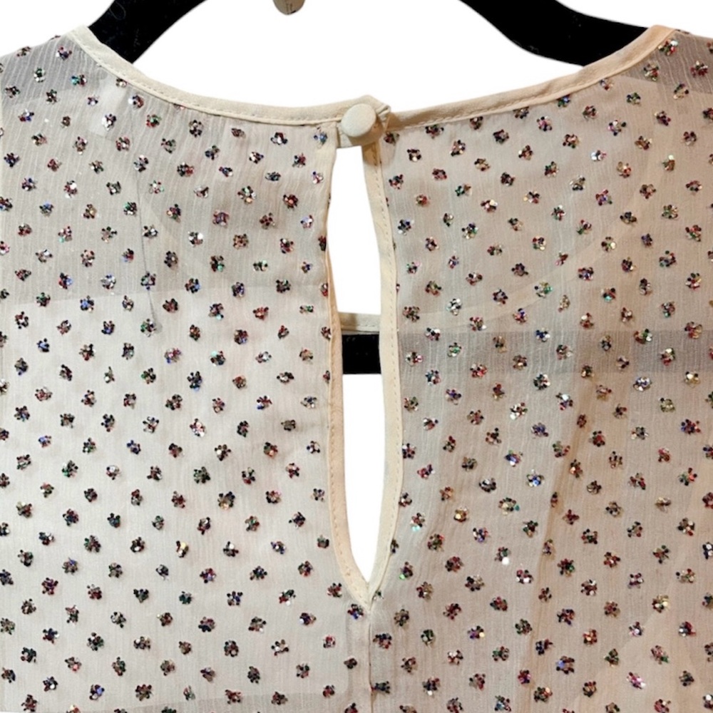 RED VALENTINO Glittered Polka-Dot Silk-Chiffon Mini Dress - Picture 14 of 17